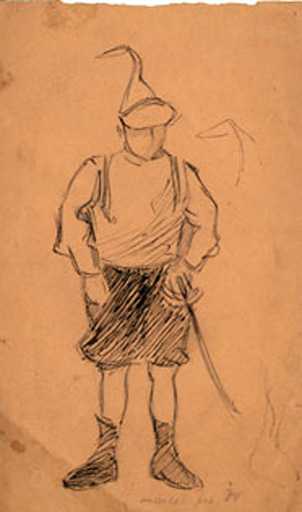 Jacques Villon Marcel in Soldier’s Disguise c.1894–5